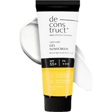 Deconstruct Lightweight Sunscreen Gel SPF 55Plus PA Plus Plus Plus - 50 gm - Rokomari product